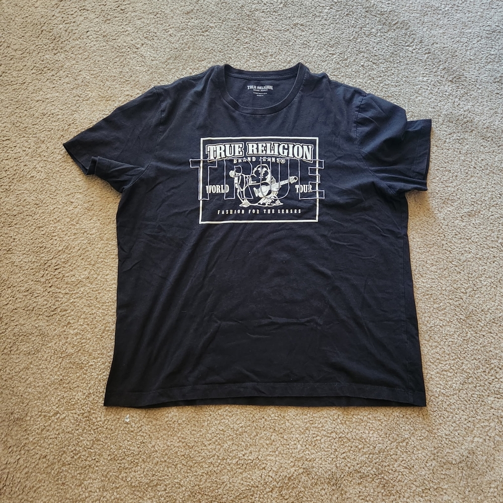 True Religion Men's Black Graphic T-Shirt